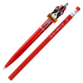 Stands Out, Supplying Outstanding Gifts Bonjour Frenchie French Bulldog Pen and Pencil Set Kids Charm Topper School Stationary Kits Gift