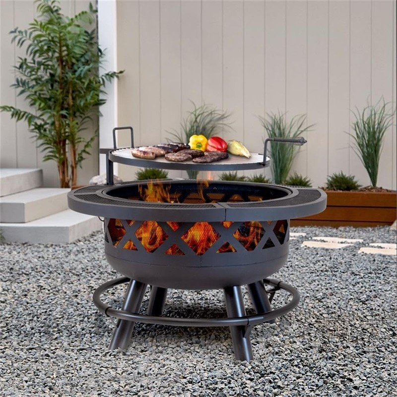 Outdoor Leisure Products 5511 32" Black Roundup Fire Pit with