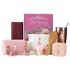 Birthday Gifts Set for Women Mom Bridesmaids Wife Unique Mother's Day Bath Gift Set Box Initial Letter Relaxing Wedding Spa Gifts Idea for Women Her Friend Grandma Sister Christmas gifts (J)