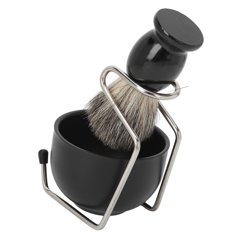 Men Beard Shave Set Brush Stand Foam Bowl Beard Brush
