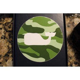 NEW Vineyard Vines Circle with White Whale Camouflage Camp Round Sticker