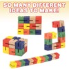 Wooden Twist Cubes, Colorful Mind Game, Stretch, Twist, and Lock