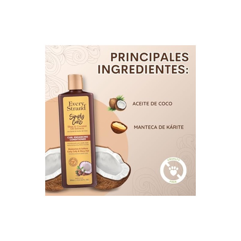 Every Strand Acondicionador para cabello rizado con karite y coco