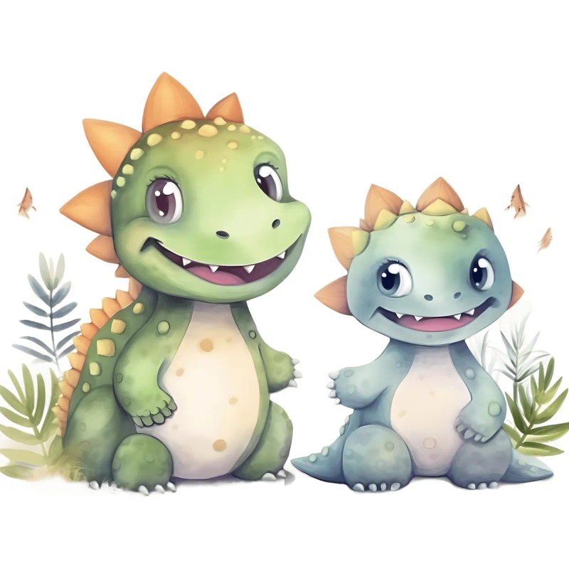 Adorables Calcomanías De Pared De Dinosaurios Para Guardería
