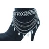 Unbranded Women Silver Metal Chain Boot Bracelet Cool Anklet Shoe