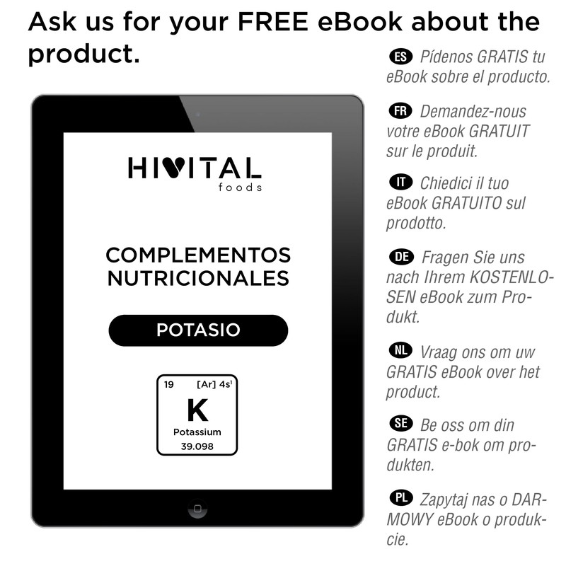 Potassium 1000 mg from salt of potassium citrate. 240 vegan