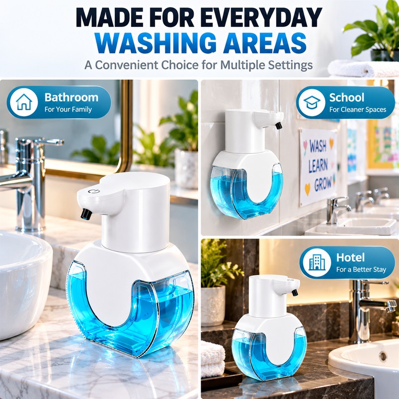 Automatic Soap Dispenser for Hands-Free Washing – 420ML 4-Level Adjustable