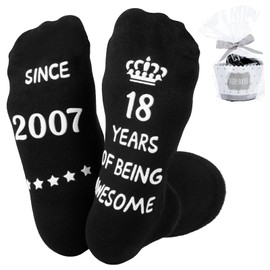 Belillpipi 18th Birthday Gifts for Boys 2007 Birthday Gifts for Boys 18th Birthday Socks for Son Presents for 18th Birthday Funny Socks 18th Birthday Gift Ideas Gifts from Dad