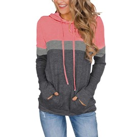 Women Sweaters Early Fall Fashion Must Haves Clothing 2025 Date Night Rompers Outfits Tops for Teachers Long Sleeve Shirts Anthropologie Dress Clothes Trendy Hoodies Sweatshirts Pink Grey Medium