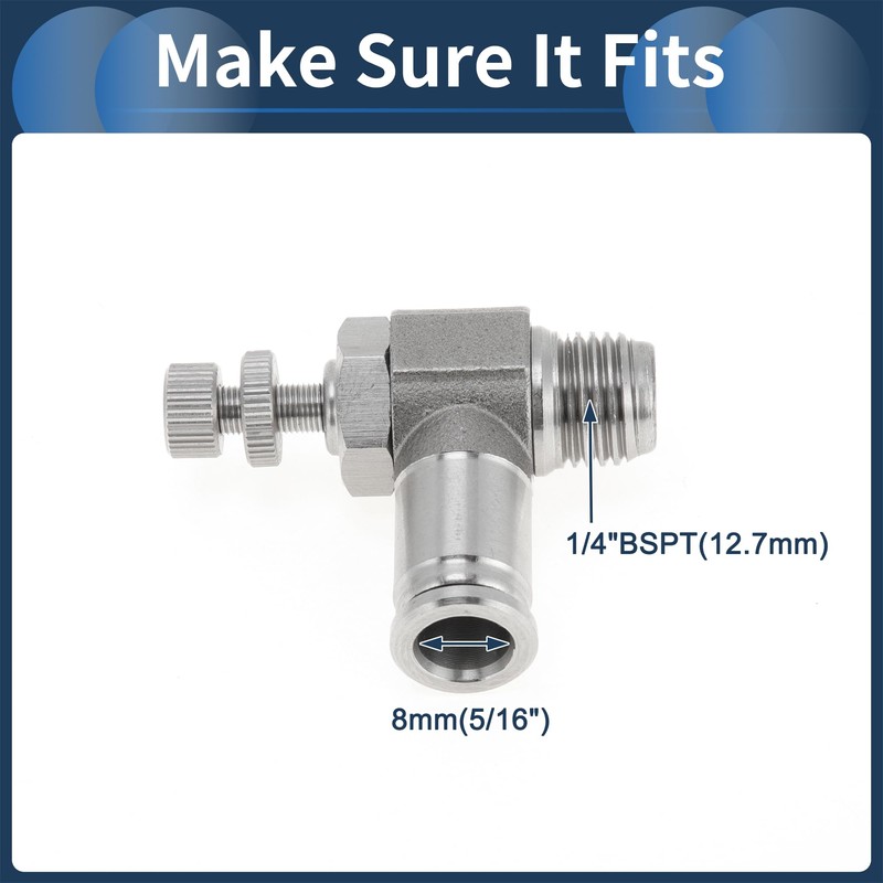 RATCHROLL Push to Connect Air Fittings 5/16" 90 Degree Air