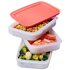NewTupperware Freezer Mates PLUS Stackable 3pc Set with Seal