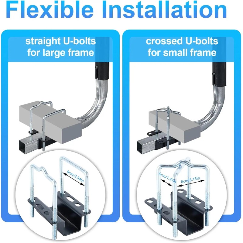 40in/48in/60in Boat Trailer Guides Height Adjustable Rustproof Galvanized Steel Poles