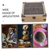 FELTECHELECTR Multi Functional Wooden Tea Bag Organizer Box Elegant Storage