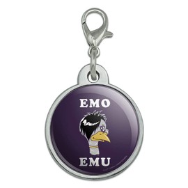 GRAPHICS & MORE Emo Emu Funny Humor Chrome Plated Metal Pet Dog Cat ID Tag