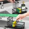 Sponge Holder for Kitchen Sink, Sink Caddy with High Brush
