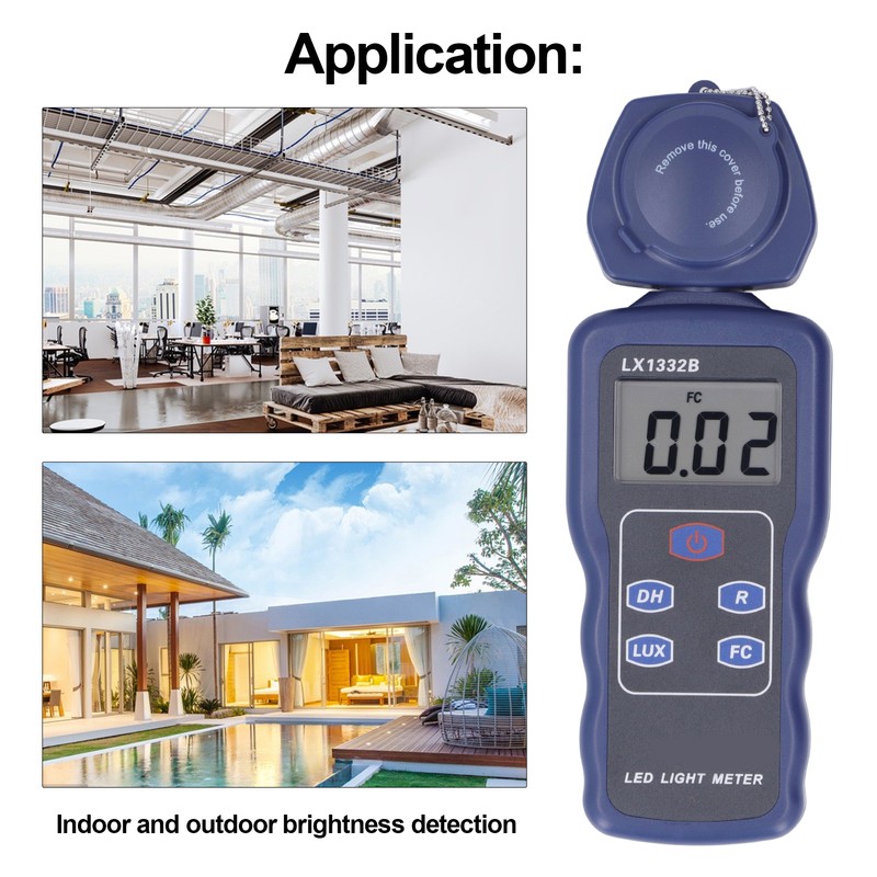 Illumination Photometer Digital Brightness Tester High Accuracy Light Detector Illuminance