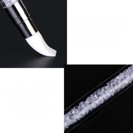 Silikon-Nagelkunst-Stift mit zwei Spitzen, Nagel-Strass-Picker, Punktierstift, Gel-Nagelschnitzen, Zeichnen, Bursh mit Kristallperlen, Griff, Nagelkunst-Pinsel, Werkzeuge, Nagelkunst und Politur