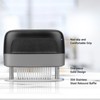 CheerKeep Stainless Steel Meat Tenderizer, Heavy Duty 48-Blade Design, Ergonomic