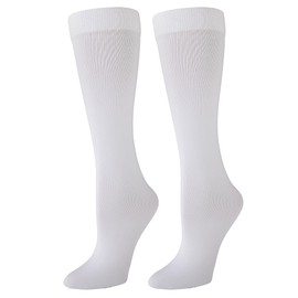 Celeste Stein Thick Compression Socks, White, 8-15 mmHg, Mild, 2 Pack