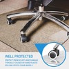 GLSLAND 36" x 46" Tempered Glass Chair Mat Heavy-Duty Floor