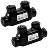 Heschen 2 Pcs Insulated Multi-Tap Connectors, 3/0-6AWG, 2 Port, Rated