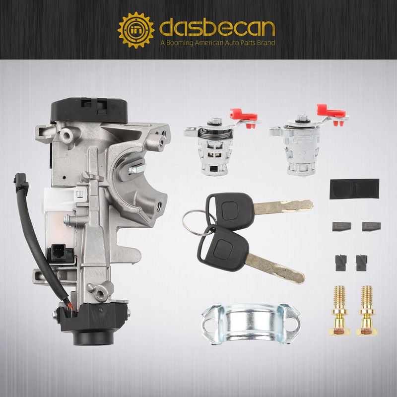 Dasbecan Ignition Switch Lock Cylinder Assembly with Door Lock Cylinders