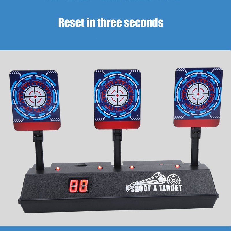 Electronic Shooting Target Auto Reset Scoring Target Sound Light Outdoor
