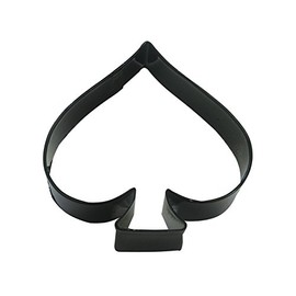 R&M Spade 3.75" Cookie Cutter Black With Brightly Colored, Durable, Baked-on Polyresin Finish