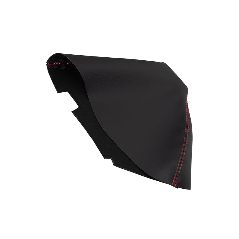 AERZETIX: Gear Stick Gaiter Faux Leather Black with Red Stitching