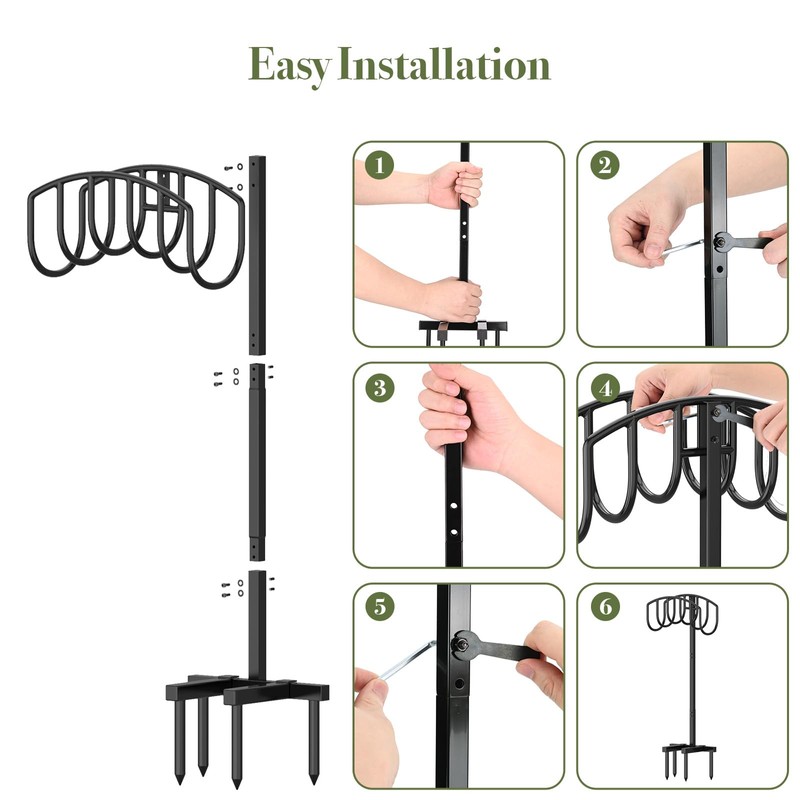 Winpull Garden Hose Holder Detachable Heavy Duty Metal Water Hose