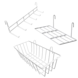 Wuzilin Pack of 3 Shelves for Design Metal Wall, Grid Shelf Design, Used for Grid Photo Wall