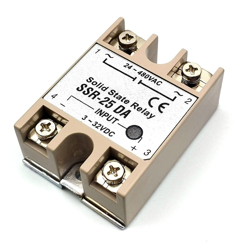 FainWan 2pcs SSR-25DA Solid State Relay Single Phase Semi-Conductor Relay