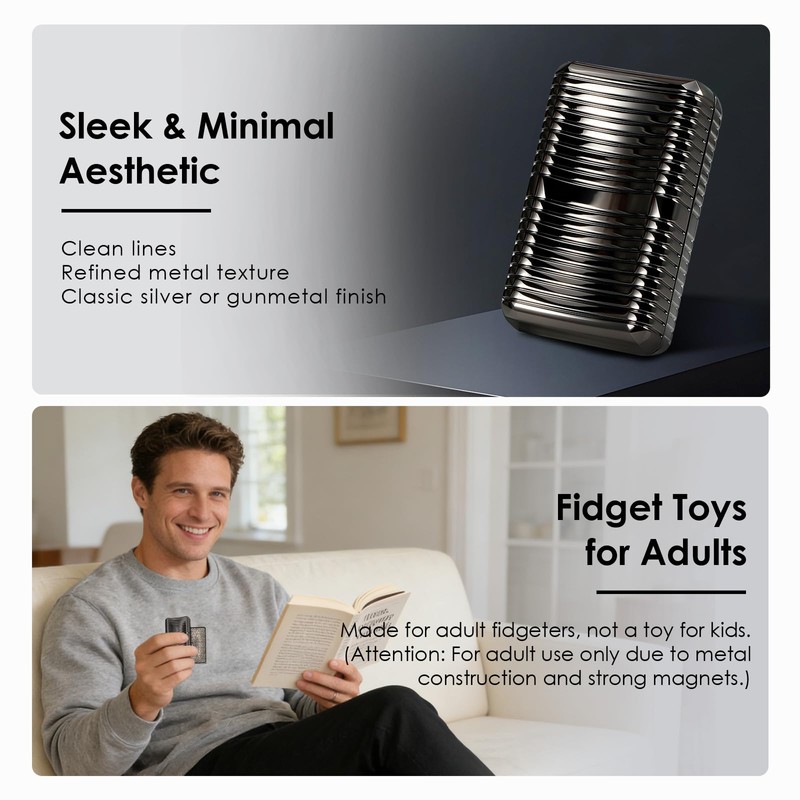 1797 Metal Magnetic Fidget Slider for Adults, EDC Pocket Fidgets