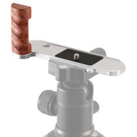 Foto4easy Wooden L-Shape Handle Grip for Nikon FM2 Camera with Quick Release Baseplate for Arca Swiss on Gimbal Tripods