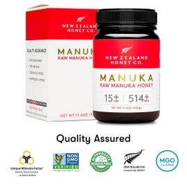 New Zealand Honey Co. Raw Manuka Honey UMF 15+ | MGO 514+, UMF Certified / 17.6oz
