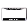 Fighter Pilot Chrome License Plate Frame