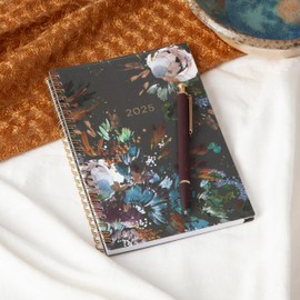 Blue Sky Kelly Ventura 2025 Weekly and Monthly Planner, 5" x 8", Flexible Cover, Wirebound, Midnight Garden (Midnight Garden- 2025, 5" x 8")