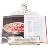MyGift Recipe Book Holder, Whitewashed Wood Cutting Board Style Cookbook