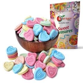 NY Spice Shop Conversation Hearts Candy - 1 Pound Heart Shaped Sweet Tarts Bulk - Ideal for Goodie Bags, Candy Bowls, Romantic Party Treats & Sweet Gifts for Loved Ones