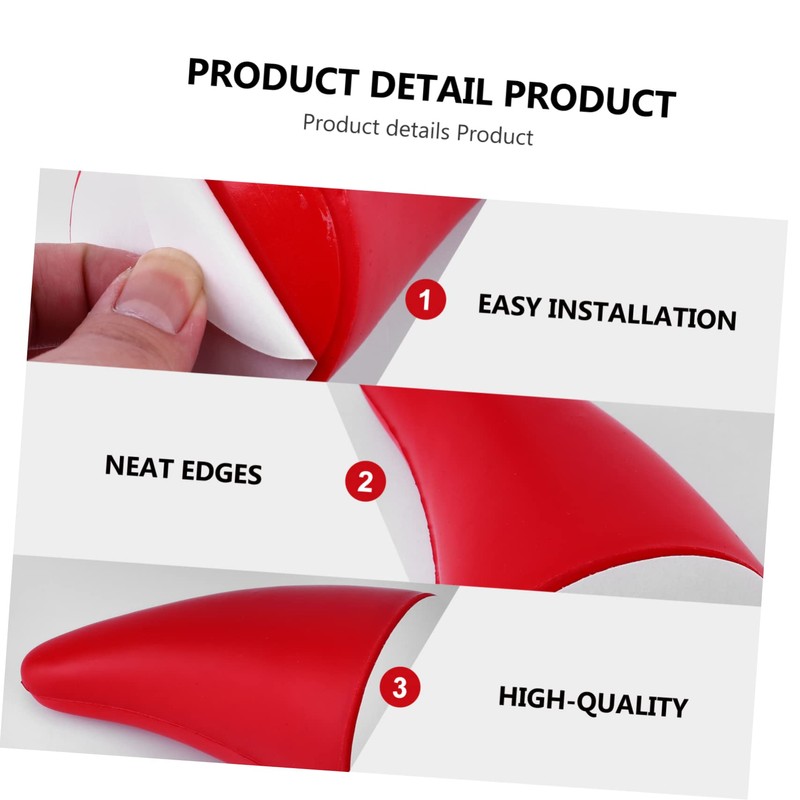Alipis 2Pcs Bumper Protector Devil Horn Stickers for Automobile Decoration