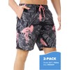 TEX2FIT 2-Pack Men's Swim Shorts with Pockets, Quick Dry Swim