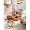 Kanwone Acacia Wood Cake Stand with Acrylic Lid - 12in