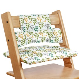Vicloon Highchair Pad Select, Soft and Comfortable High Chair Cushion, Easy to Fit, Easy Clean, Seat Cushion for Tripp Trapp High Chairs (Leaf)