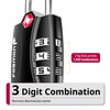 Fosmon TSA Approved Locks for Luggage. Suitcase Locks with Open