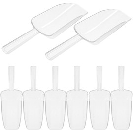 8 Cucharas De Transparente Mini Cuchara Taza Medidora De Palas De Dulces Para Buffet De Dulces Pala De Nieve De Aluminio Cuchara De Hielo Cuchara