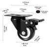 ASHGOOB 2" Caster Wheels Set of 8, Heavy Duty Casters