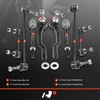 A-Premium Set of 8, Front Inner Outer Tie Rod End,