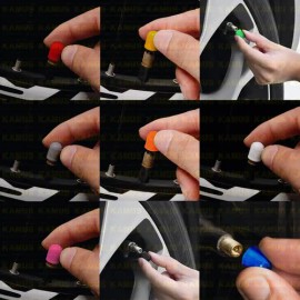 100p Tapon Plastic 9 Colores P/valvula Llanta Auto Moto Bici