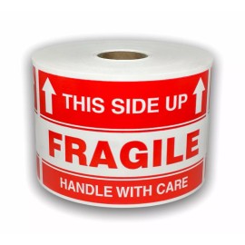 Labels and More 250Ct 3x5 Fragile This Side Up Labels Pallet Shipping Adhesive Stickers