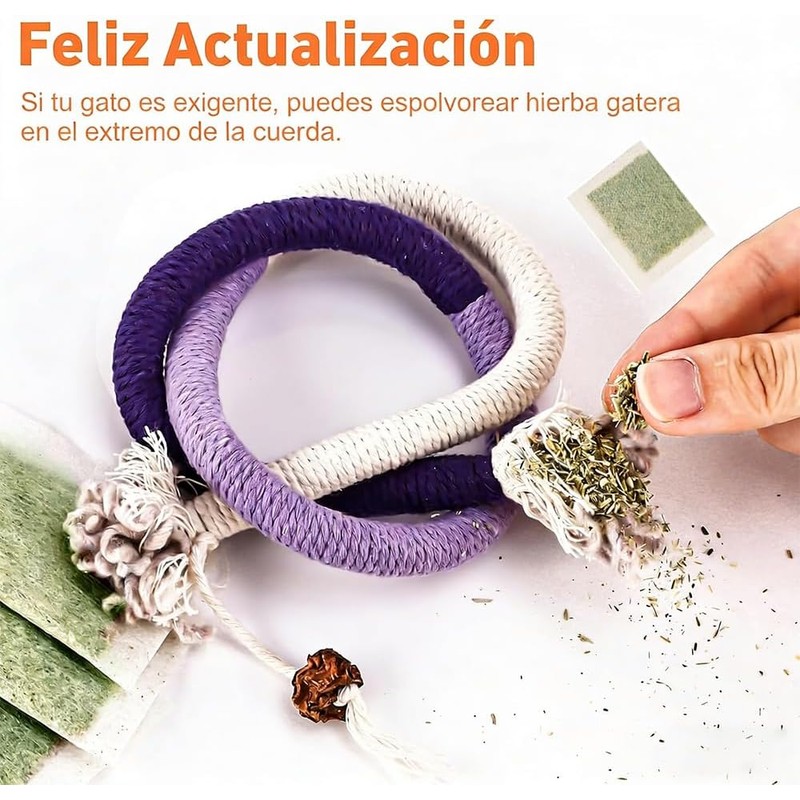 Lumbor37 Cuerdas Masticables para Gatos, 3PCS Juguetes para Masticar Cuerda